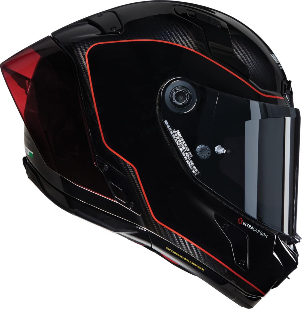 NOLAN Helmet X-804 RS ASSO DI PICCHE 342 XS, Carbono/Negro/Rojo