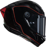 NOLAN Casco X-804 RS ASSO DI PICCHE 342 S, Carbono/Negro/Rojo, Carbono/Negro/Rojo