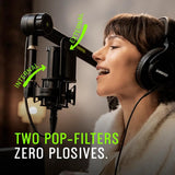 Shure SM4 Kit de Micrófono de Estudio, Micrófono de Condensador para Estudio en Casa con Conexión XLR Optimizado para Voces Suaves e Instrumentos Ruidosos con Audio Listo para Mezclar (SM4-K-KIT)