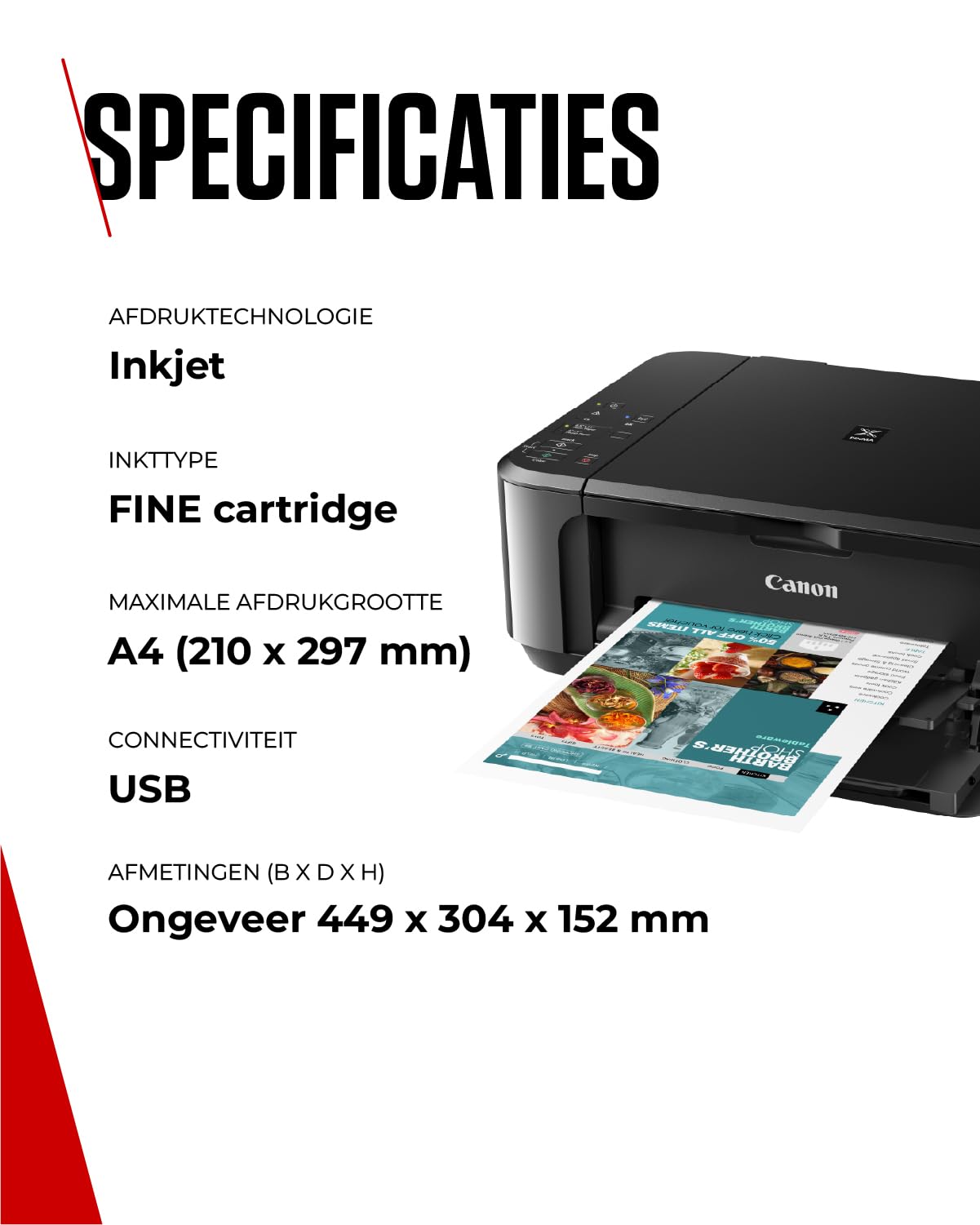 Canon Pixma MG3650S Impresora Multifunción 3 en 1, Sistema de Inyección de Tinta, Impresión, Escaneo y Copia, WiFi, Impresión a Doble Cara, Cartuchos Fine, Alimentación de Papel Frontal, Negro