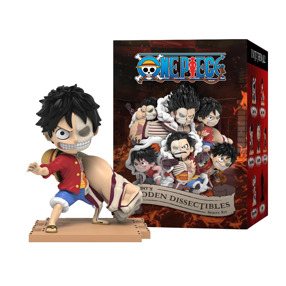 Mighty Jaxx Hidden Dissectibles diseñados por Freeny: One Piece Serie 6 (edición Luffy Gears) | Bandeja precintada de 6 Unidades, no Contiene duplicados | Cajas misteriosa