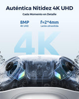 Reolink Argus 4 Pro, 4K Camara Vigilancia WiFi Exterior Solar, Visión Nocturna Verdadera en ColorX F1.0, Gran Angular de 180, 8MP Camara Seguridad con 2,4/5GHz Wi-Fi 6, Sin Cuotas