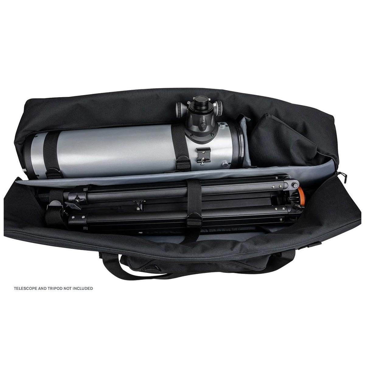 Celestron 94025 Bolsa para kit completo telescopio 40” – Estuche para transporte de telescopio, montura, trípode y accesorios, compartimentos interiores acolchados ajustables y bolsa accesorios, negro