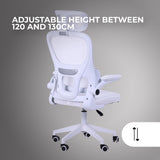 Mars Gaming MGC-ERGOPRO, Silla Ergonómica Profesional, Soporte Lumbar Activo, Malla Transpirable, Altura Ajustable 120-130cm, Reposabrazos Abatibles, Reposacabezas Regulable, Silla de Oficina, Blanco