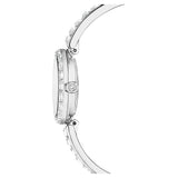 Swarovski Reloj Matrix Bangle, Fabricado en Suiza, Pulsera de Cristal, Blanco, Acero Inoxidable