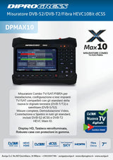 DIPROGRESS Medidor de Campo DVB-T2 DVB-S2 HEVC 10bit DCSS - DPMAX10