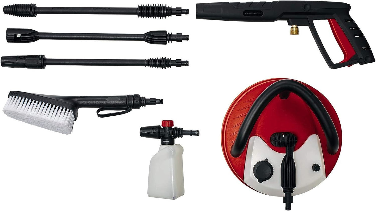 Einhell Limpiadora a alta presión TE-HP 170 (2300 W, máx. 170 bar, incl. tubo flexible de alta presión, pistola, lanza, diversas boquillas, cepillo, contenedor de agente pulverizador)