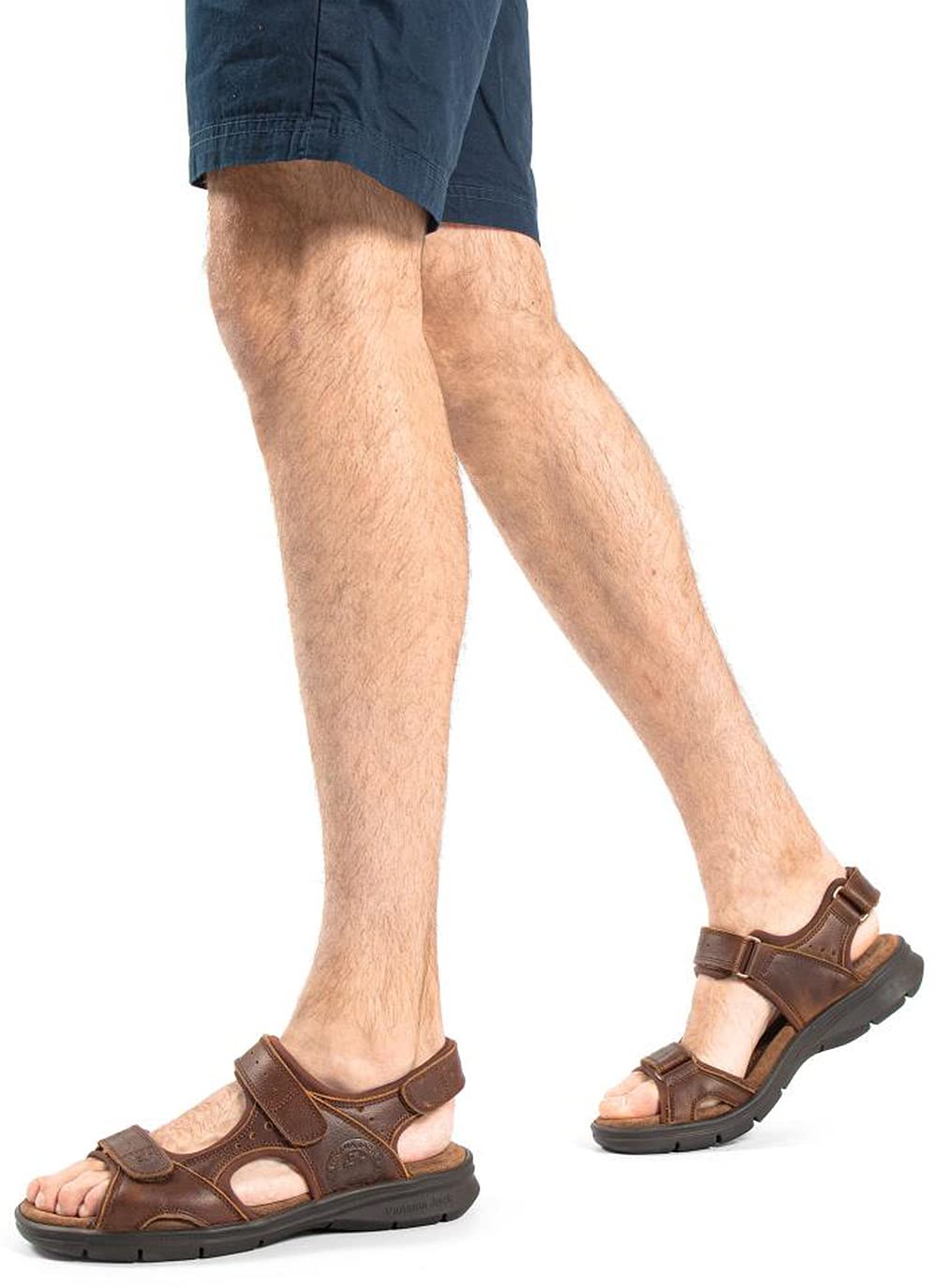 Panama Jack Salton Basics, Sandalias con Punta Abierta Hombre, Marrón (Cuero C4), 43 EU