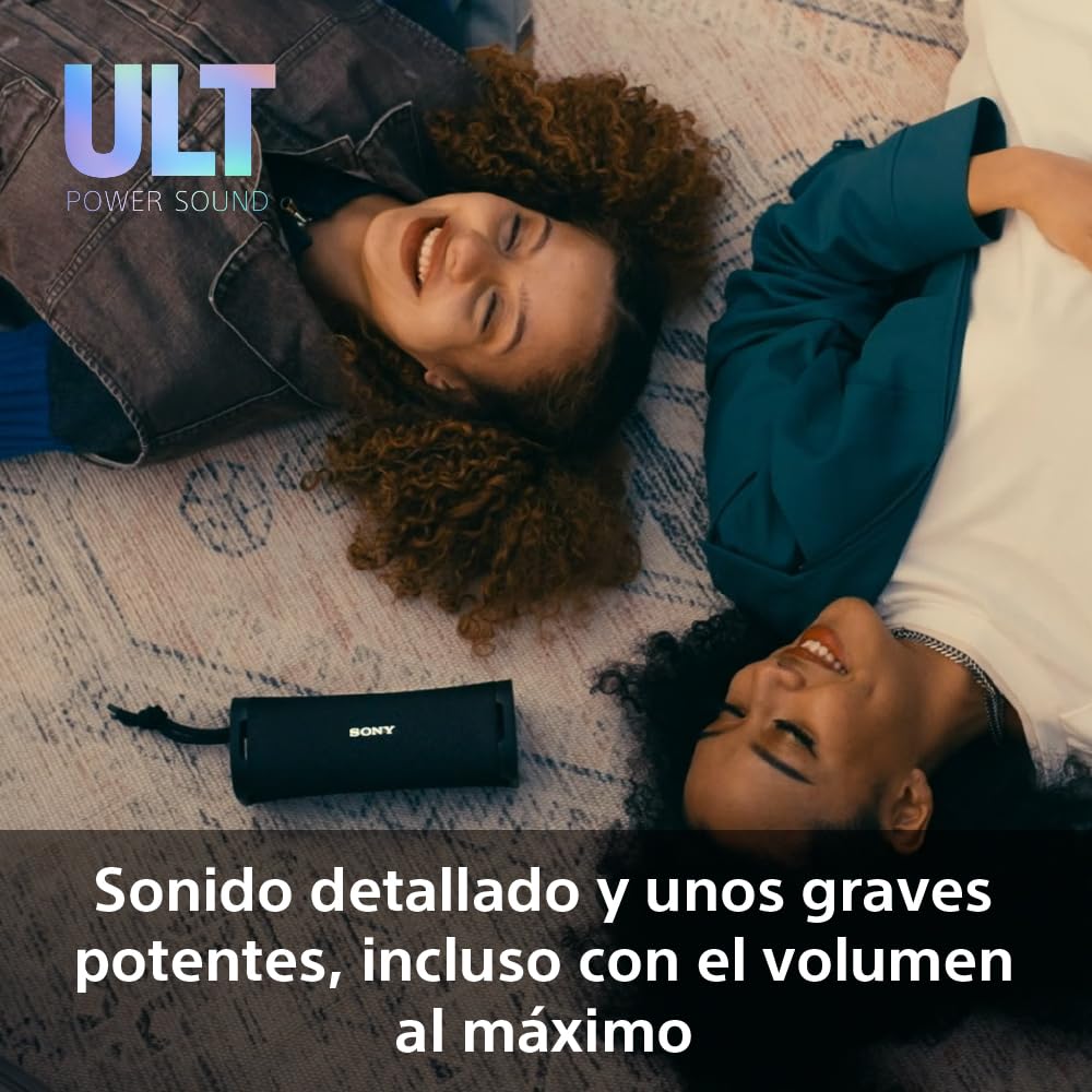 Sony ULT Field 1 Altavoz inalámbrico Bluetooth portátil con ULT Power Sound, Ultimate Deep Bass, IP67, Resistente a los Golpes, 12H de batería, Llamadas nítidas, Negro