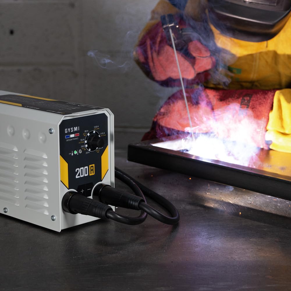 GYS, GYSMI 200A, estación de soldadura de electrodo recubierto 200A monofásico 230V (MMA), arco fuerza, antisticking, Hot Start, Con portaelectrodos, Cable de masa