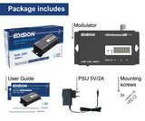 EDISION HDMI Modulator 3in1 Mini, Modulador HDMI a Terrestre DVB-T, ISDB-T o Cable DVB-C, Distribución Full HD sobre Cable Coaxial, Tamaño Mini, Pantalla LED, Instalación rápida, Plug & Play