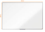Nobo Pizarra Magnética de Acero, 1800 x 1200 mm, Marco de Aluminio, Fijado a la Pared con Montaje en las Esquinas, Bandeja para Rotuladores, Gama Essence, Blanco, 1905213