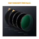 K&F CONCEPT Nano-X Pro 2 en 1 Filtro Polarizador Variable ND2-32 (1-5 Pasos) Ultradelgado con Marco de Cobre Vidrio óptico HD con 36 Capas Revestimiento Nano