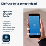 De'Longhi Deshumidificador Inteligente con Wifi Integrado, Filtro, Función 24h, 20 Litros, DDSX220WFA, Color Negro