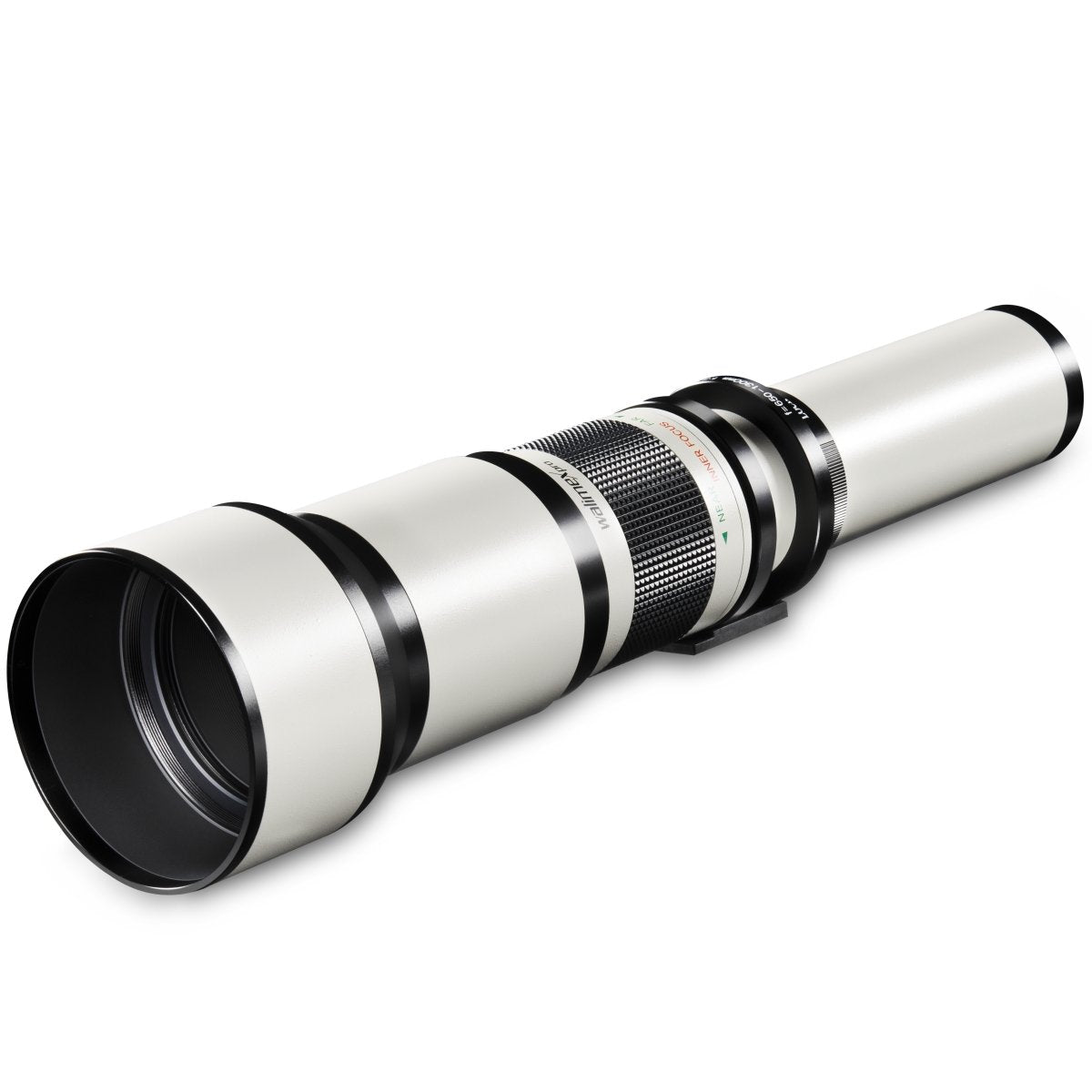 Walimex 650-1300 mm f/16 - Objetivo para cámara réflex (Distancia Focal 650-1300 mm, Apertura f/16, diámetro 95 mm), Color Negro y Blanco
