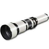 Walimex 650-1300 mm f/16 - Objetivo para cámara réflex (Distancia Focal 650-1300 mm, Apertura f/16, diámetro 95 mm), Color Negro y Blanco