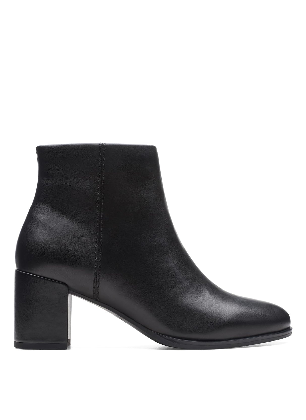 Clarks Freva55 Zip, Botas Modelo Chukka Mujer, Piel Negra, 40 EU