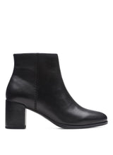 Clarks Freva55 Zip, Botas Modelo Chukka Mujer, Piel Negra, 40 EU