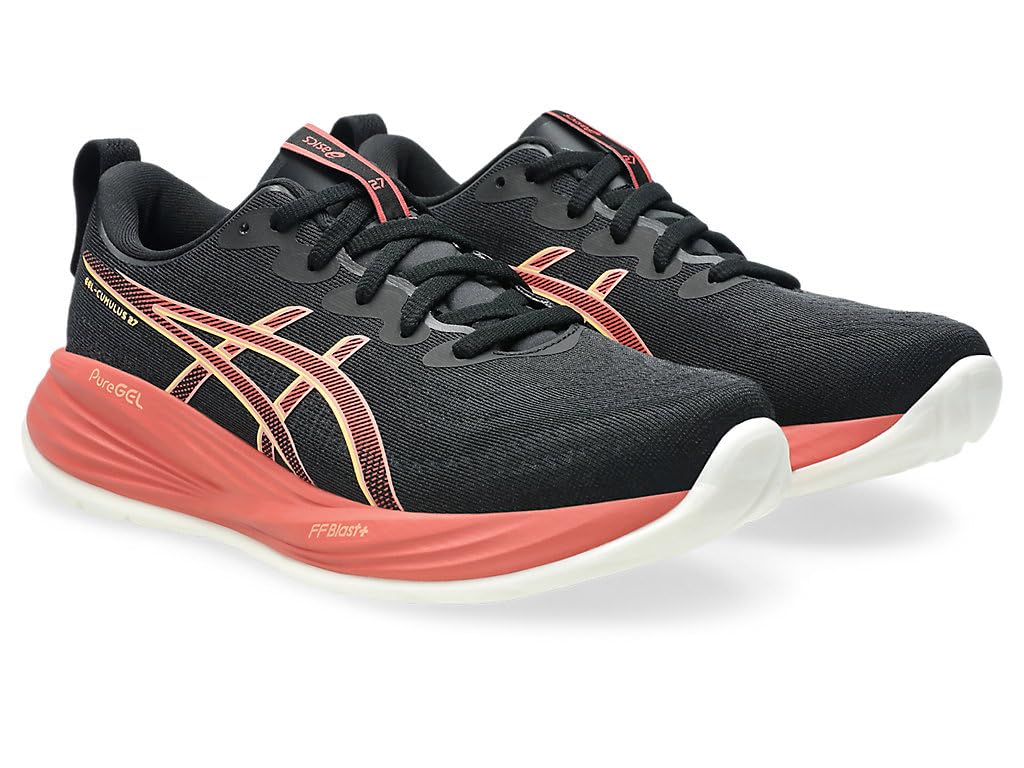 ASICS Gel-Cumulus 27, Sneaker Mujer, Black Orange Glow, 39 EU