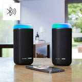 Hama Altavoz Bluetooth 30W, Resistente al Agua IPX4, Efectos de luz LED, 12 Horas de duración de la batería, Caja de música Bluetooth, Negro