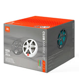 JBL Club Marine Subwoofer 10 Pulgadas pasivo - Altavoz Marino Potente con Graves Profundos para Radio Barco, 900 W, iluminación LED multicolor, altavoz exterior resistente a sal y agua, blanco y negro