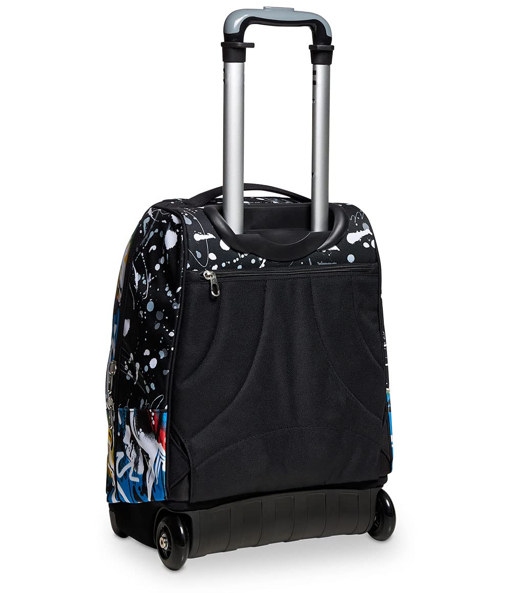 Seven Trolley Mochila, NAVYBUSH, Bolsa con Ruedas Para Libros, 2 en 1, Mochila+Trolley, para adolescentes, niñas y niños, Para la escuela, el deporte, el tiempo libre, funda para portátil