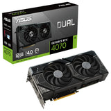ASUS Dual GeForce RTX 4070, Tarjeta Gráfica Gaming (PCIe 4.0, 12 GB GDDR6X, DLSS 3, HDMI 2.1, DisplayPort 1.4a, diseño de 2,55 Ranuras, Ventilador Axial-Tech, tecnología 0dB)