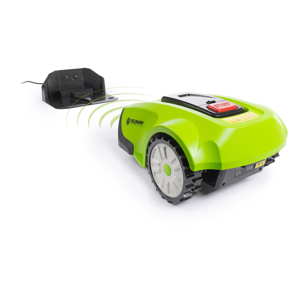 Robot cortacésped 600m² - Batería de Ion-Litio 20V 2Ah, Ancho 17cm, Altura Regulable (3/4/5cm), Programación Inteligente, Sensor de Lluvia, Corte de Bordes, Multizonas, Pantalla LCD