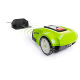 Robot cortacésped 600m² - Batería de Ion-Litio 20V 2Ah, Ancho 17cm, Altura Regulable (3/4/5cm), Programación Inteligente, Sensor de Lluvia, Corte de Bordes, Multizonas, Pantalla LCD