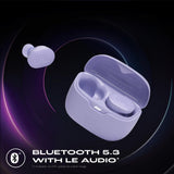 JBL Auriculares Tune Buds In-Ear, inalámbricos, resistentes al agua, cancelación de ruido y tecnología de 4 micrófonos, con batería de hasta 48 horas de duración, en morado