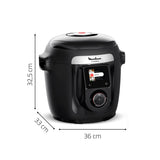 Moulinex Cookeo Wi-Fi 10-en-1, Multicocina, 10 modos de cocción, cocción a presión, pasos detallados, CE96G810, Negro