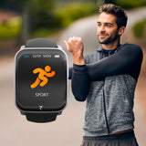 Techmade Smartwatch Tech Feel, ECG de un Solo Trazo, frecuencia cardíaca, oxigenación, Deporte, Monitor de sueño, notificación de Llamada, Compatible con iOS y Android (Black Case and Strap)