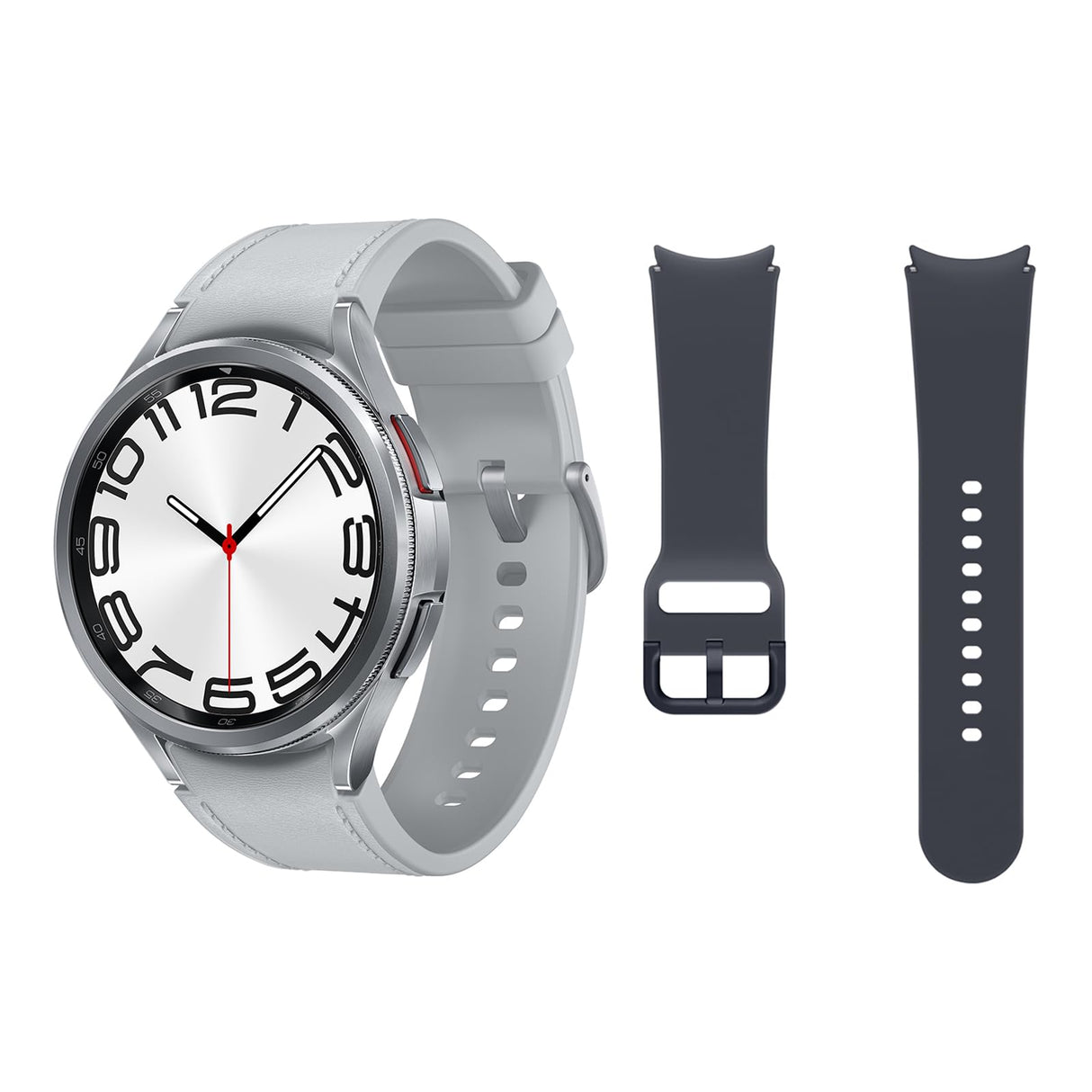 Samsung Galaxy Watch6 Classic Bluetooth, 47 mm + Correa de recambio - Smartwatch, Control de Salud, Seguimiento Deportivo, Batería de Carga Rápida, Plateado (Versión Española)