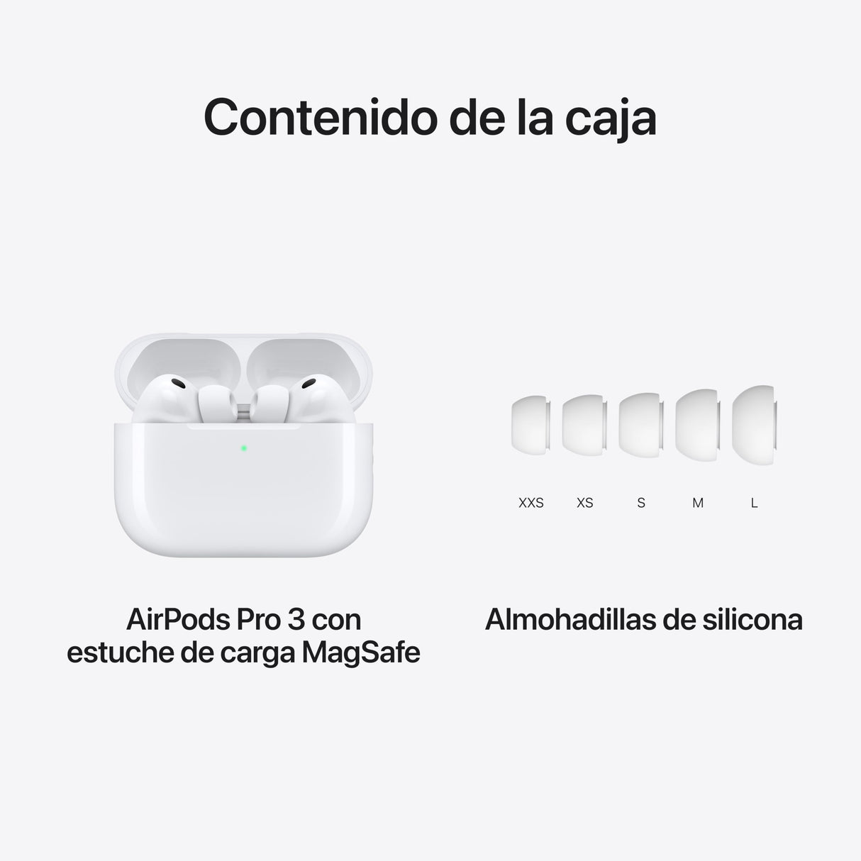 Apple AirPods Pro 3 Auriculares inalámbricos con cancelación Activa de Ruido, medición de frecuencia Cardiaca, Auriculares Bluetooth, Audio Espacial, Sonido de Alta fidelidad y Carga por USB-C