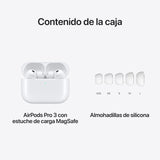 Apple AirPods Pro 3 Auriculares inalámbricos con cancelación Activa de Ruido, medición de frecuencia Cardiaca, Auriculares Bluetooth, Audio Espacial, Sonido de Alta fidelidad y Carga por USB-C