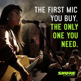 Shure SM58-LC El micrófono de Voz dinámico está diseñado para el Uso Profesional en Voces en actuaciones en Vivo, Refuerzo de Sonido y grabaciones de Estudio - No se Incluye el Cable (SM58-LCE)