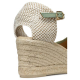 Geox D GELSA Low E, Sandalia de cuña Mujer, Mint, 36 EU