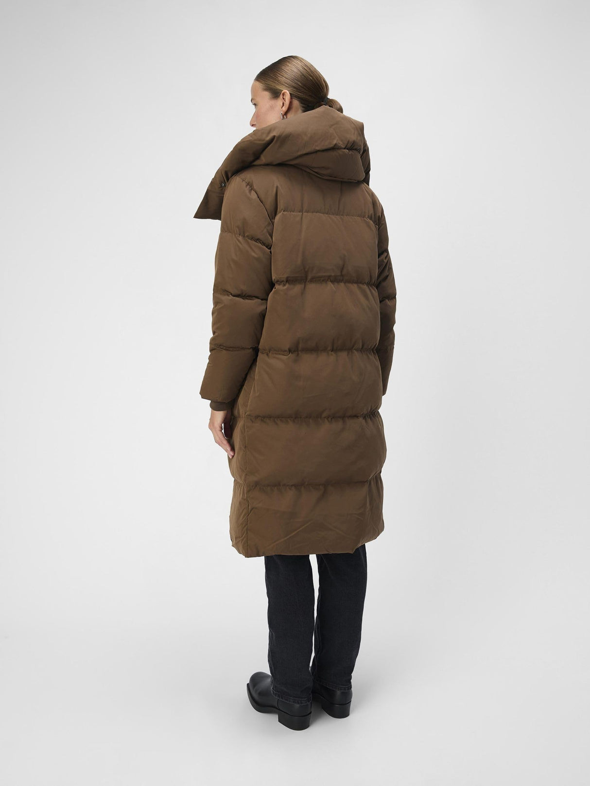 Object Objlouise Noos-Chaqueta Larga, Dark Earth, S para Mujer