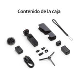 DJI Pocket 2 Combo - Cámara 4K con Estabilización en 3 Ejes, Vlog, Video UHD, Foto de Resolución de 64 MP, 1/1.7” CMOS, HDR, Reducción del Ruido, Timelapse, Slow Motion, Sin Tarjeta, Sin Extensor Rod