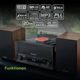 Muse MT-120 MB Microsistema estéreo con Altavoces, Madera/Negro