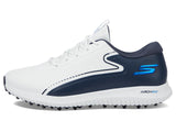 Skechers MAX 2 Arch Fit Zapatillas de Golf Impermeables sin Clavos para Hombre, White/Navy Blue, 43 EU