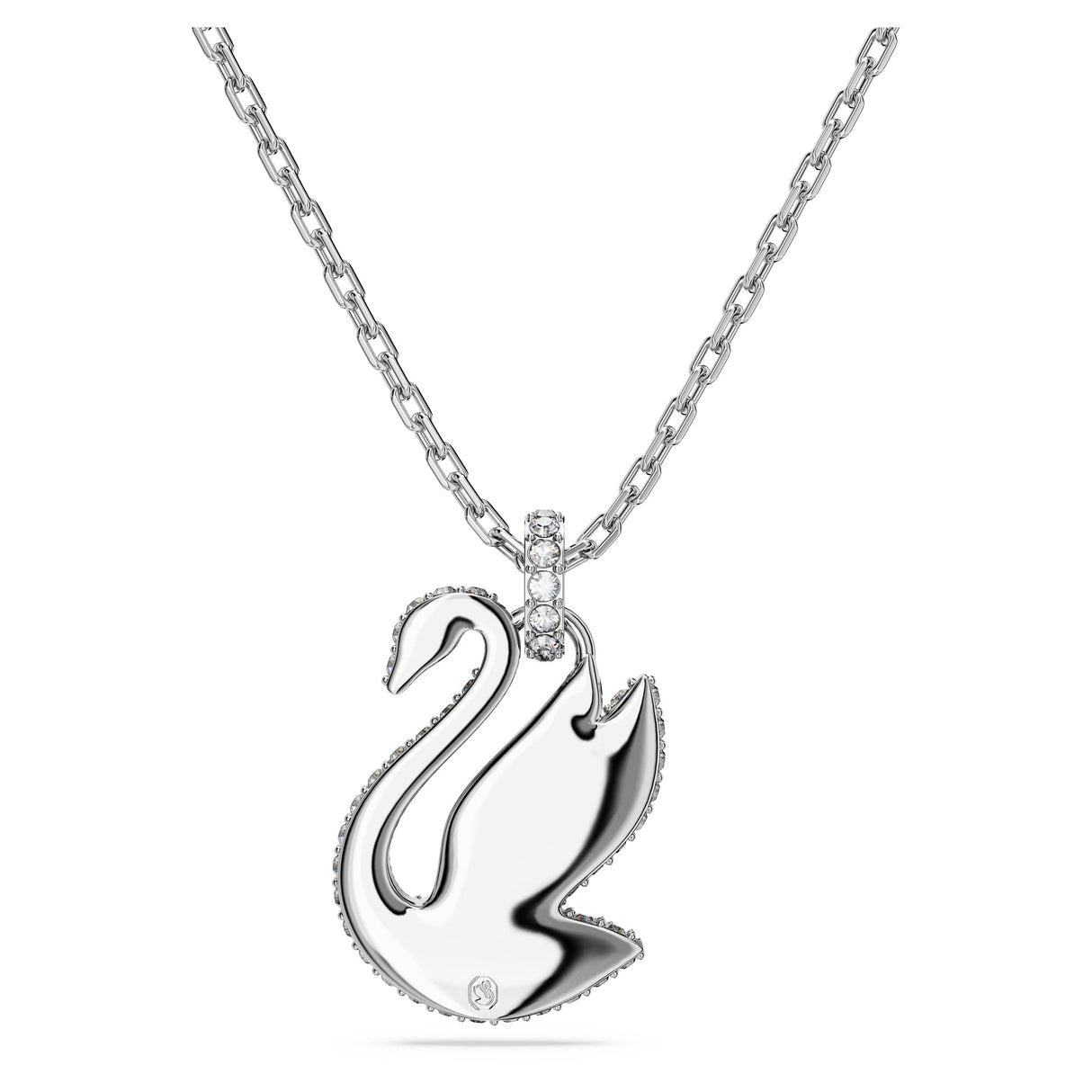 Swarovski Colgante Swarovski Iconic Swan, Cisne, Mediano, Blanco, Baño de rodio