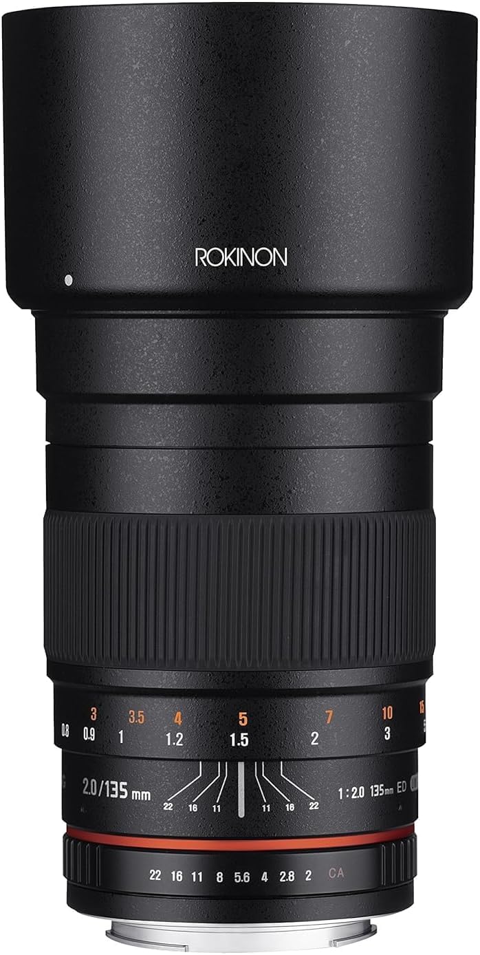 ROKINON Digital Photo 135M-C SLR Tele - Objetivo (SLR, 11/7, Teleobjetivo, 0,8 m, Canon EF, 13,5 cm)