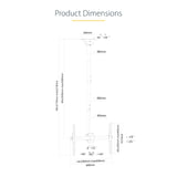 StarTech.com Soporte de Techo VESA para Montaje de Pantallas y TV de 32 a 75 Pulgadas con Mástil de hasta 3m - Ajustable