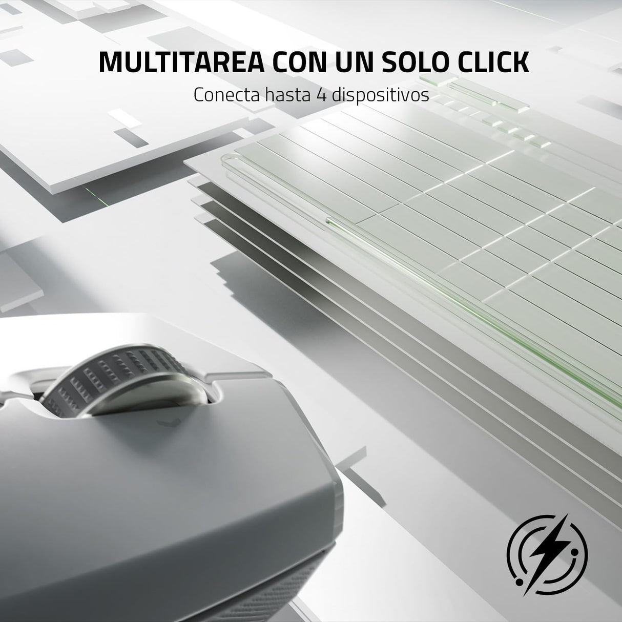 Razer Pro Click Mini - Ratón inalámbrico profesional, ergonómico para una mayor productividad en la oficina para PC / Mac (Bluetooth, hasta 4 dispositivos simultáneamente, hasta 400 horas) Mercury