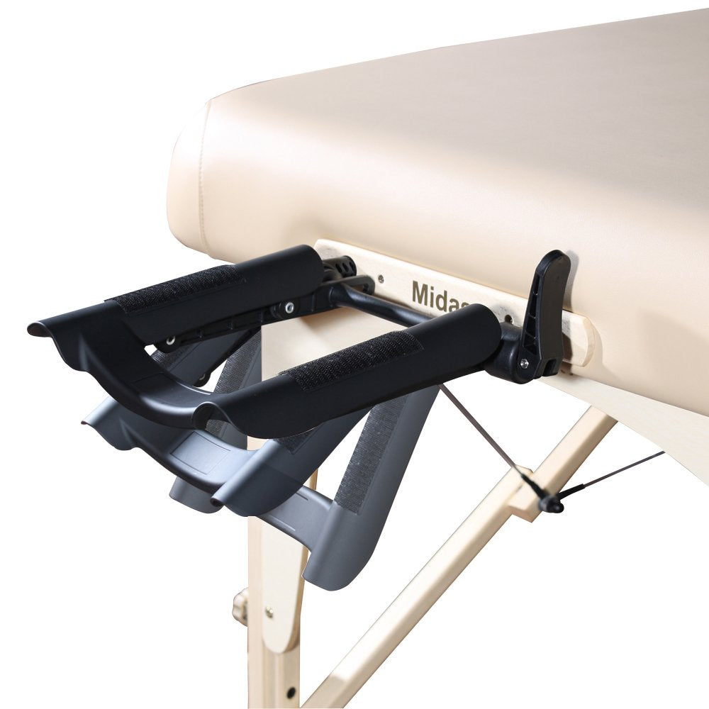 Master Massage Phoenix ThermaTop - Camilla de masaje plegable (71 cm, sistema de calefacción integrado, base de madera y mesas de transporte, cuerpo cálido, color azul real