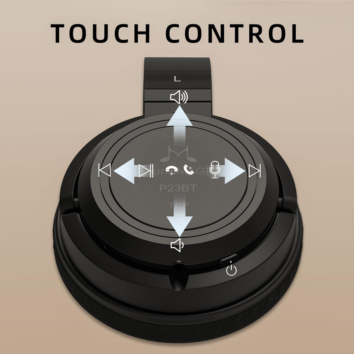 SoundMAGIC P23BT Auriculares Bluetooth con cancelación de ruido CVC, sonido HiFi, conexión de señal estable, tiempo de reproducción prolongado, cable extraíble, para juegos, color negro