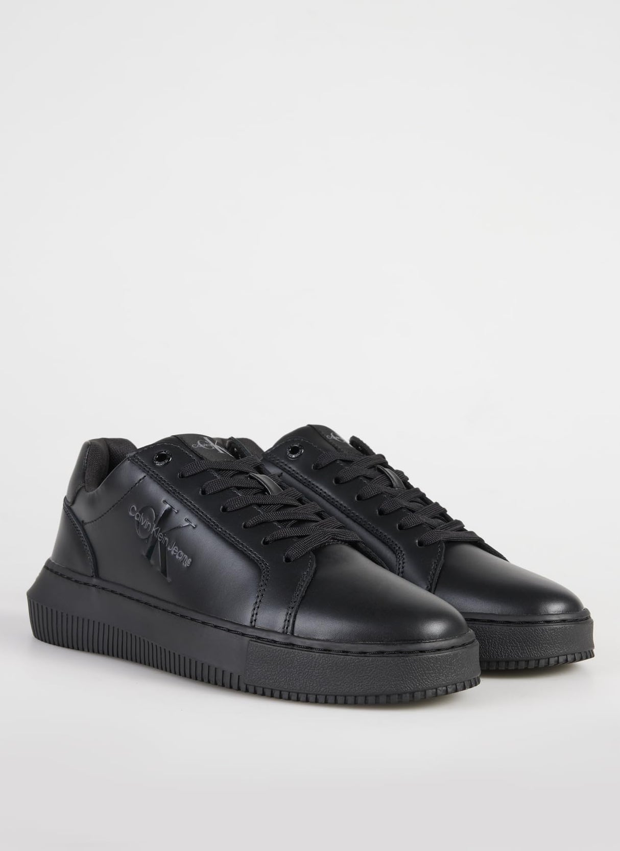 Calvin Klein Sneaker con Suela Cupsole Hombre Chunky Low Calzado, Negro (Triple Black), 43 EU