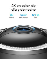 eufy Security Camara vigilancia WiFi Exterior 4G LTE CAM S330, 4K UHD con Movimiento Horizontal y Vertical, con Panel Solar, Seguimiento IA de Personas/vehículos, con Sim Card