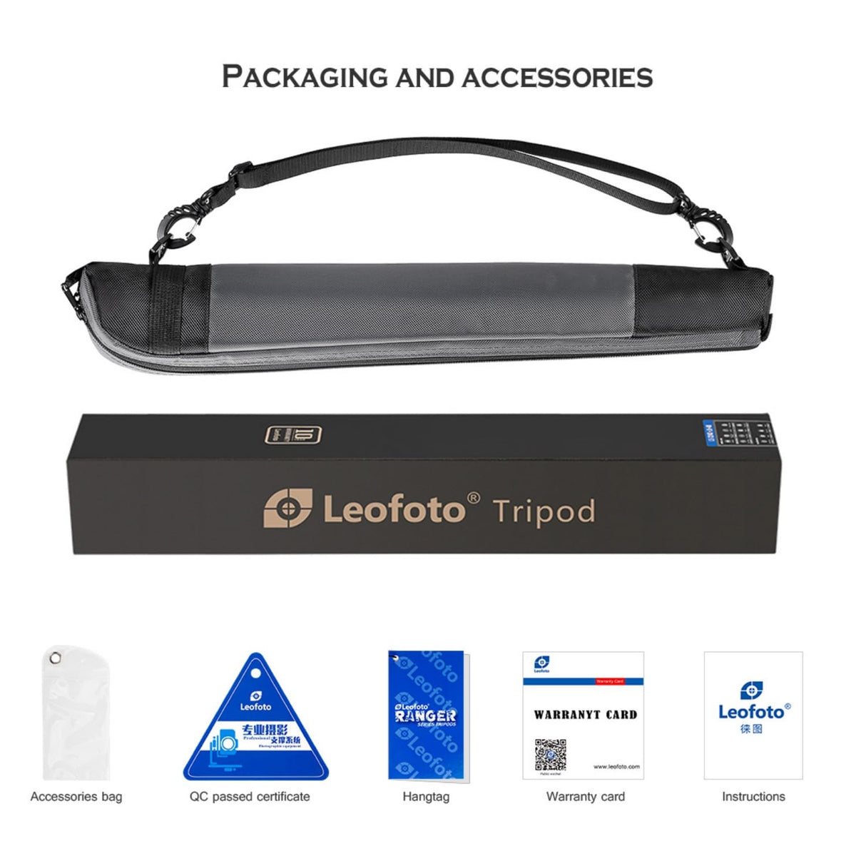 Leofoto - Monopod de Carbono - Extremadamente Fuerte - Capacidad de Transporte: 18 kg - Altura Máx. 165 cm (sin Cabeza de Bola) - Ligero - MP-284C